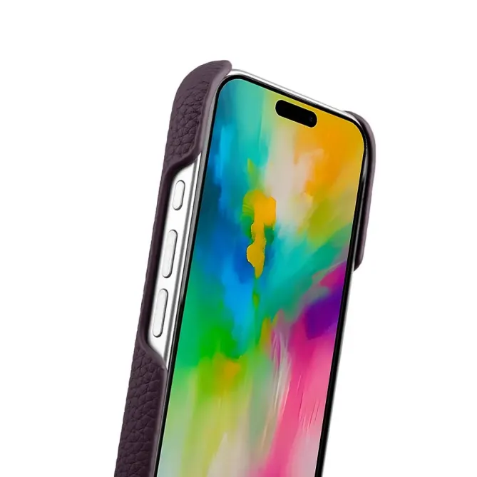 Coque iPhone 17 en Cuir Grainé MagSafe