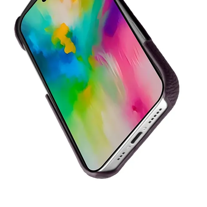 Coque iPhone 17 en Cuir Grainé MagSafe