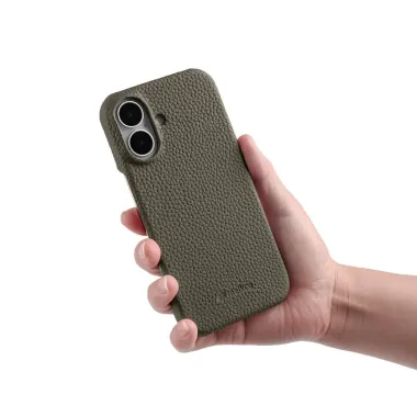 Coque iPhone 17 en Cuir Grainé MagSafe Gris Foncé - photo 22