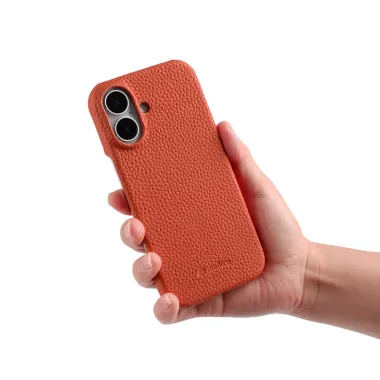 Coque iPhone 17 en Cuir Grainé MagSafe Orange - photo 26