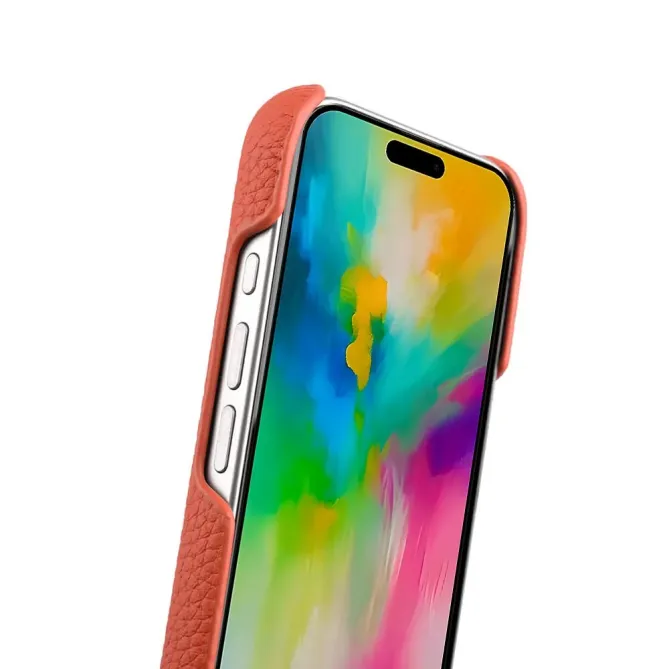 Coque iPhone 17 en Cuir Grainé MagSafe