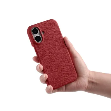 Coque iPhone 17 en Cuir Grainé MagSafe Rouge - photo 30