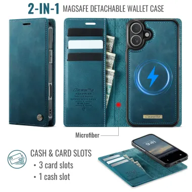 Housse Portefeuille Détachable iPhone 17 MagSafe Bleu Paon - photo 29