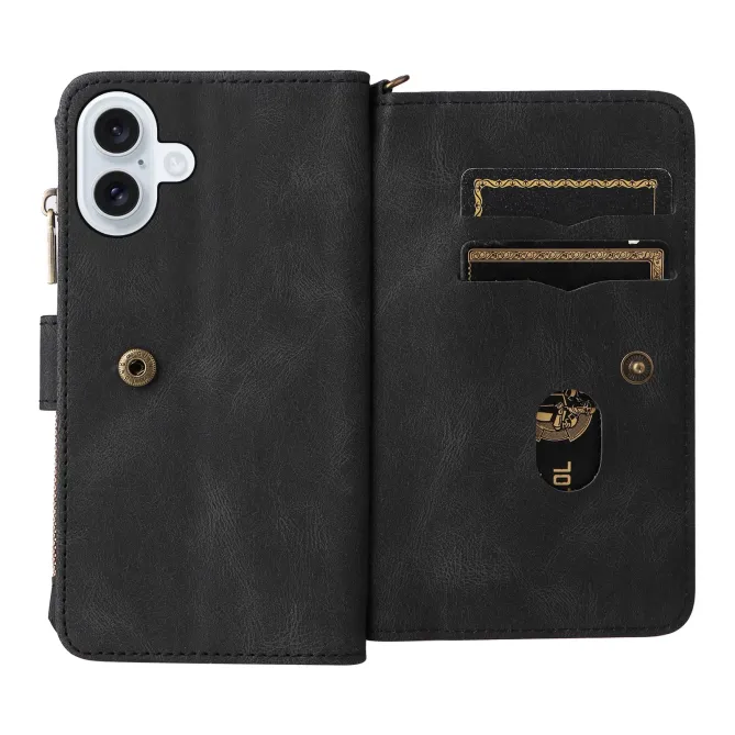 Housse portefeuille iPhone 17 à lanière