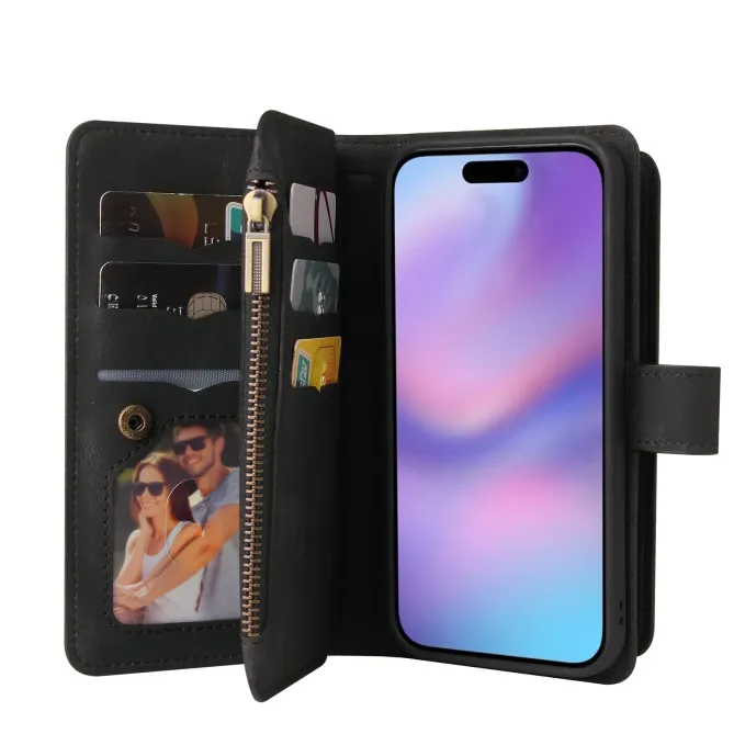 Housse portefeuille iPhone 17 à lanière