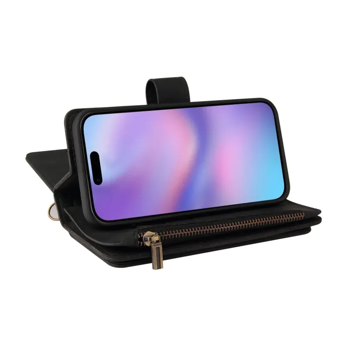 Housse portefeuille iPhone 17 à lanière