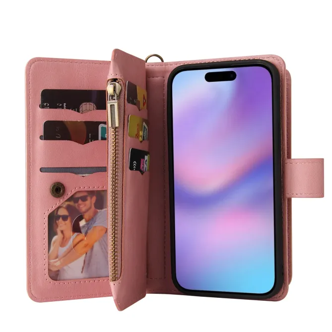 Housse portefeuille iPhone 17 à lanière