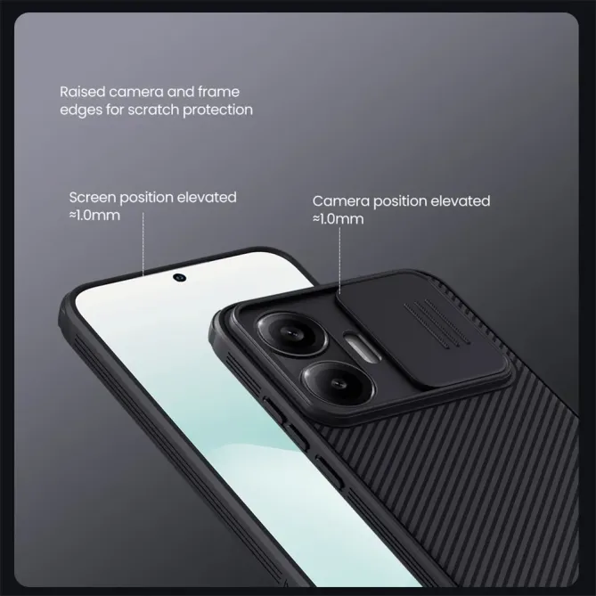 Coque Poco F7 CamShield avec cache objectif arrière