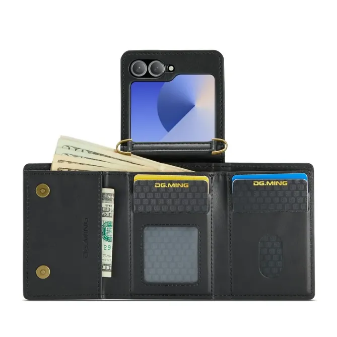 Coque Portefeuille Samsung Galaxy Z Flip 6 / Z Flip 7 FE à Bandoulière