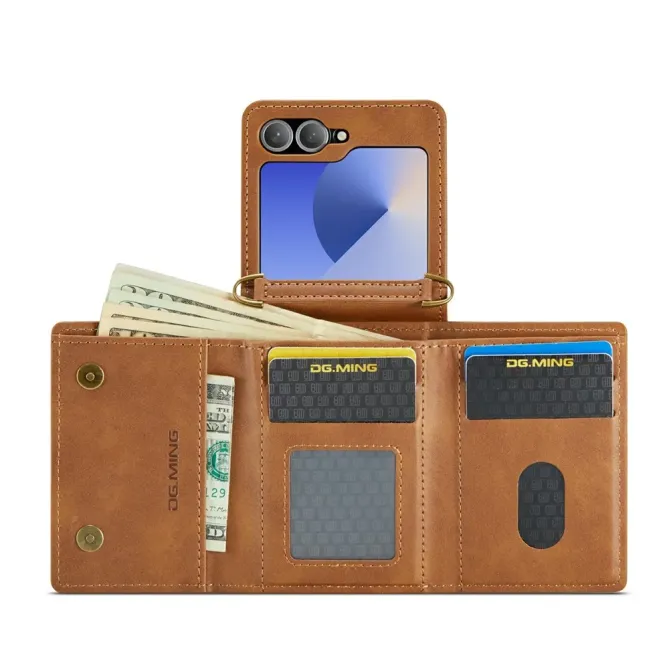 Coque Portefeuille Samsung Galaxy Z Flip 6 / Z Flip 7 FE à Bandoulière