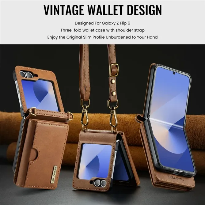 Coque Portefeuille Samsung Galaxy Z Flip 6 / Z Flip 7 FE à Bandoulière