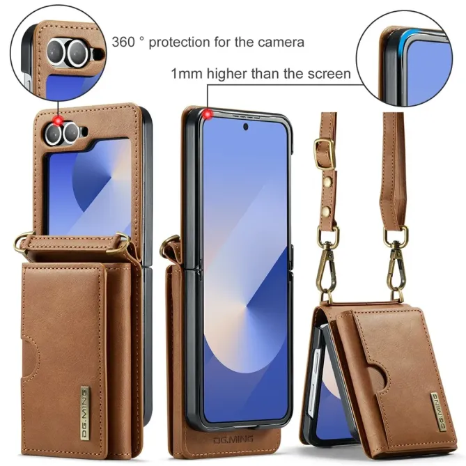 Coque Portefeuille Samsung Galaxy Z Flip 6 / Z Flip 7 FE à Bandoulière