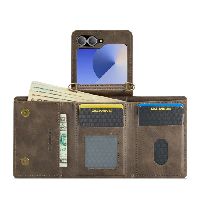 Coque Portefeuille Samsung Galaxy Z Flip 6 / Z Flip 7 FE à Bandoulière