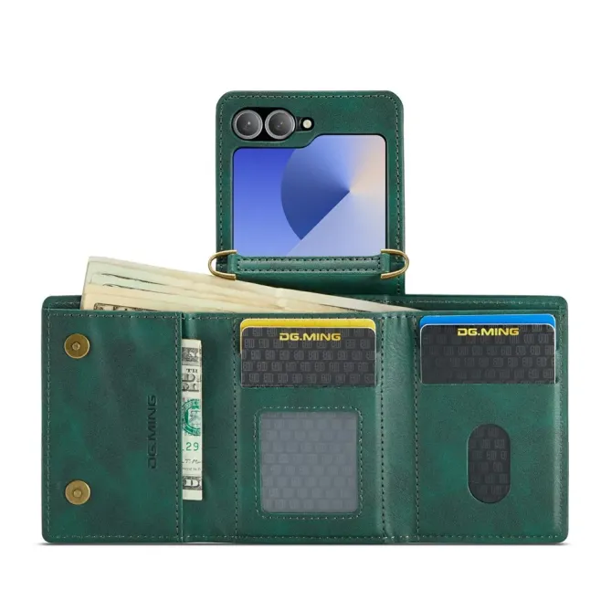 Coque Portefeuille Samsung Galaxy Z Flip 6 / Z Flip 7 FE à Bandoulière