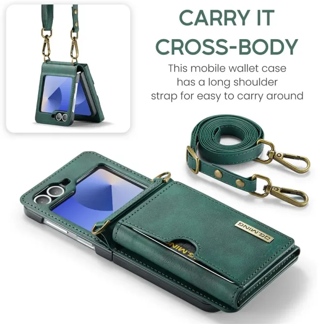 Coque Portefeuille Samsung Galaxy Z Flip 6 / Z Flip 7 FE à Bandoulière