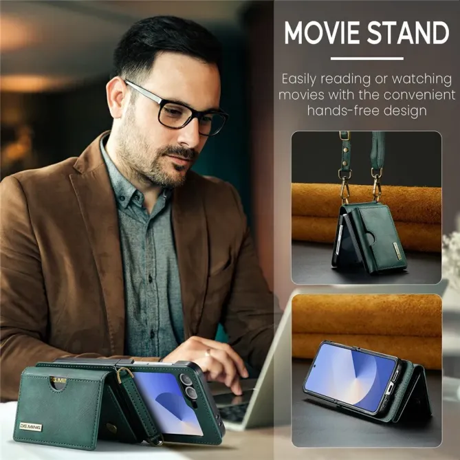 Coque Portefeuille Samsung Galaxy Z Flip 6 / Z Flip 7 FE à Bandoulière