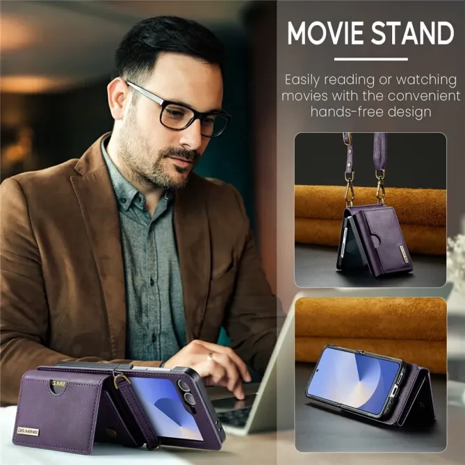 Coque Portefeuille Samsung Galaxy Z Flip 6 / Z Flip 7 FE à Bandoulière