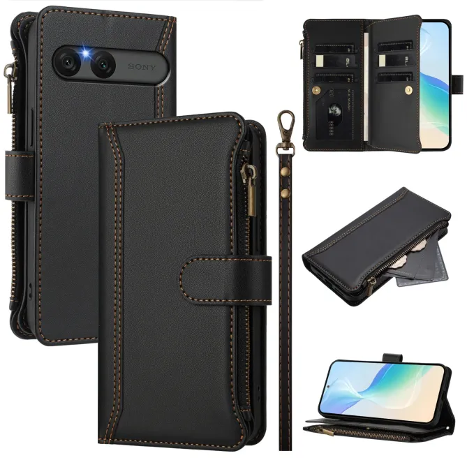 Housse Sony Xperia 10 VII Portefeuille 9 Cartes et Zip