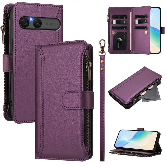Housse Sony Xperia 10 VII Portefeuille 9 Cartes et Zip