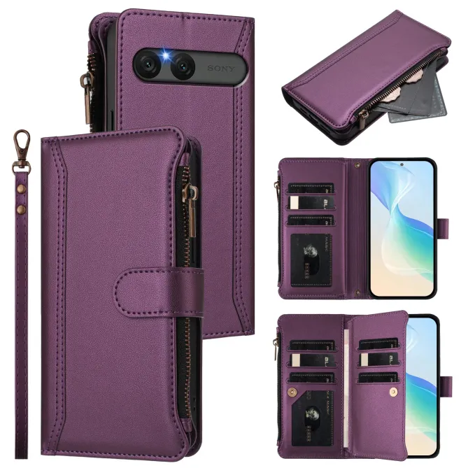 Housse Sony Xperia 10 VII Portefeuille 9 Cartes et Zip