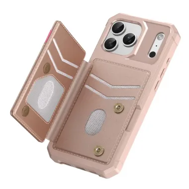 Coque iPhone 17 Pro Max Portefeuille Antichoc RFID | Valv Or Rose - photo 8