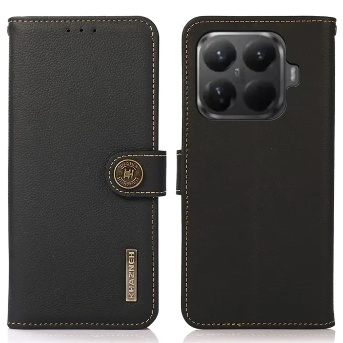 Housse Xiaomi 15T KHAZNEH Classic en cuir Noir