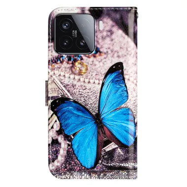 Housse Xiaomi 15T Pro Papillon Bleu et Bijoux