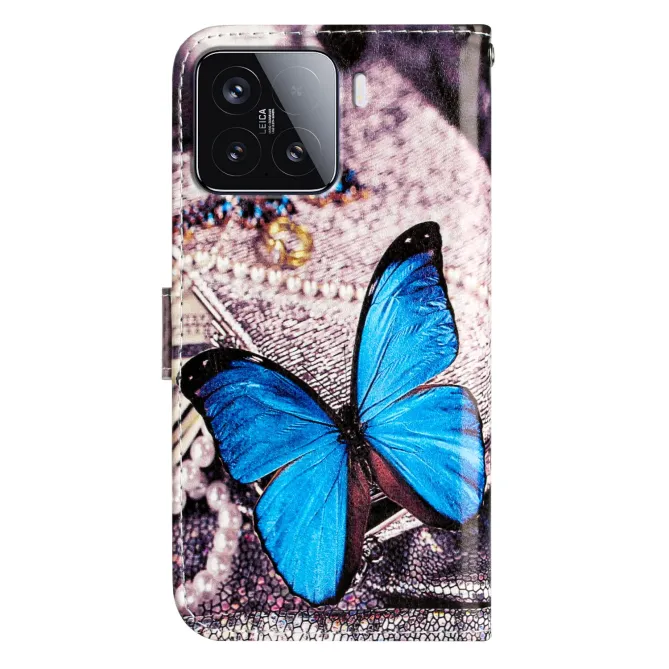 Housse Xiaomi 15T Pro Papillon Bleu et Bijoux