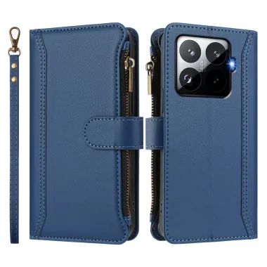 Housse Xiaomi 15T Pro avec Lanière | 9 Cartes à Fermeture Zippée