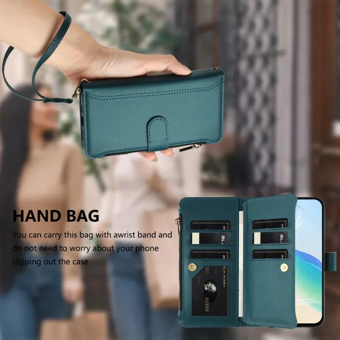 Housse Xiaomi 15T Pro avec Lanière | 9 Cartes à Fermeture Zippée