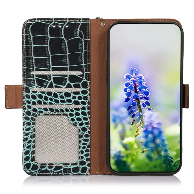 Housse Xiaomi 15T Pro cuir véritable aspect croco