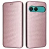 Flip Cover Sony Xperia 10 VII design fibre de carbone
