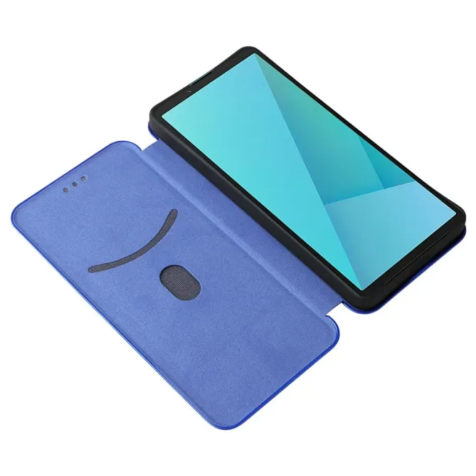 Flip Cover Sony Xperia 10 VII design fibre de carbone