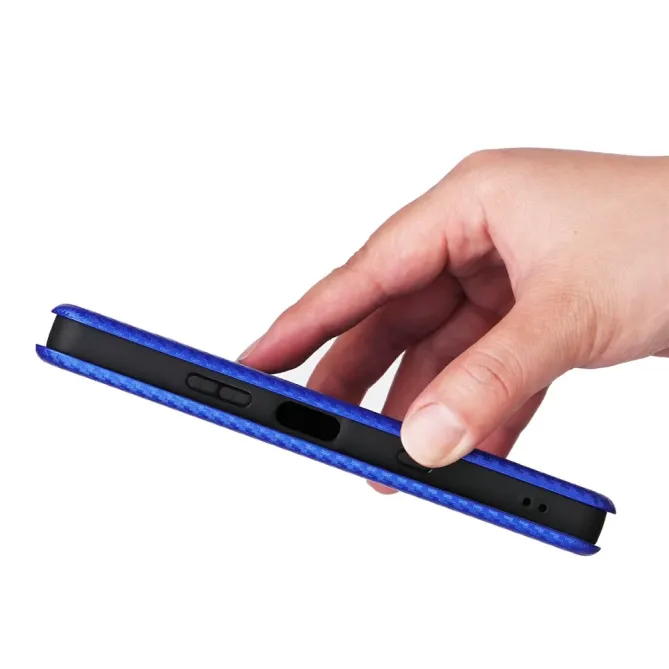 Flip Cover Sony Xperia 10 VII design fibre de carbone