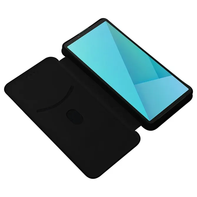 Flip Cover Sony Xperia 10 VII design fibre de carbone