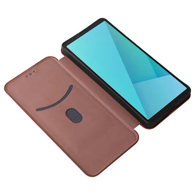 Flip Cover Sony Xperia 10 VII design fibre de carbone