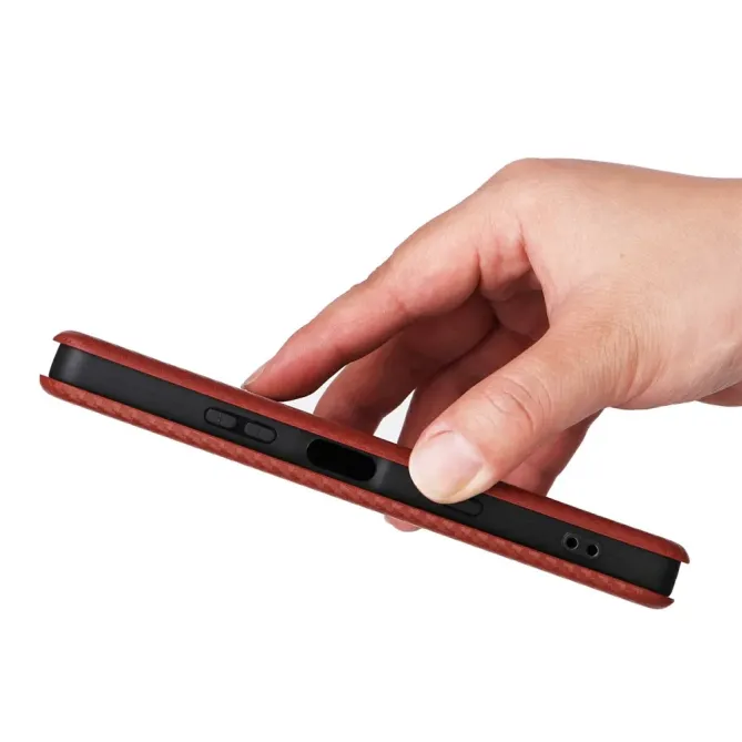 Flip Cover Sony Xperia 10 VII design fibre de carbone