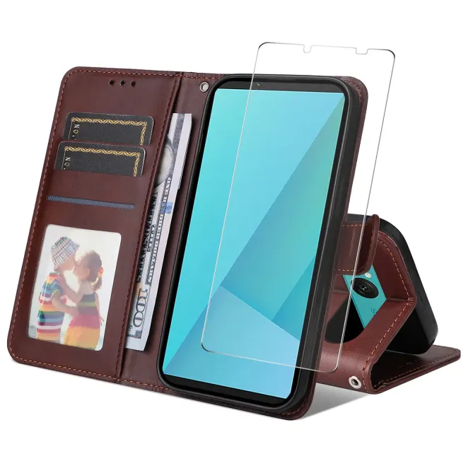 Housse Sony Xperia 10 VII Portefeuille avec Verre Trempé