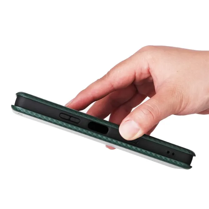 Flip Cover Sony Xperia 10 VII design fibre de carbone