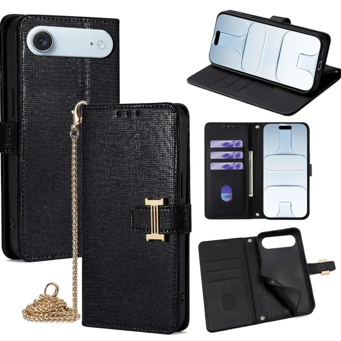 Housse Portefeuille à Chaîne pour iPhone Air | Effet Sequins