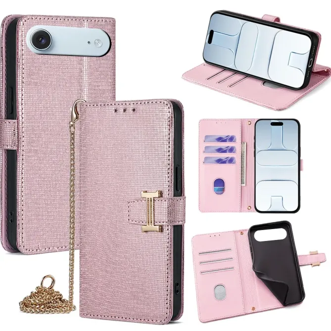 Housse Portefeuille à Chaîne pour iPhone Air | Effet Sequins