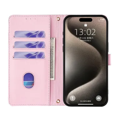 Housse Portefeuille à Chaîne pour iPhone Air | Effet Sequins Or Rose - photo 11