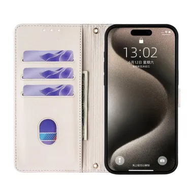 Housse Portefeuille à Chaîne pour iPhone Air | Effet Sequins Blanc - photo 19
