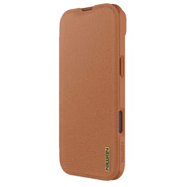 Flip Cover iPhone Air Qin Series avec cache objectifs Marron Clair - photo 15