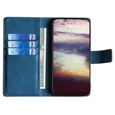 Housse iPhone Air simili cuir effet peau de crocodile Bleu marine - photo 2