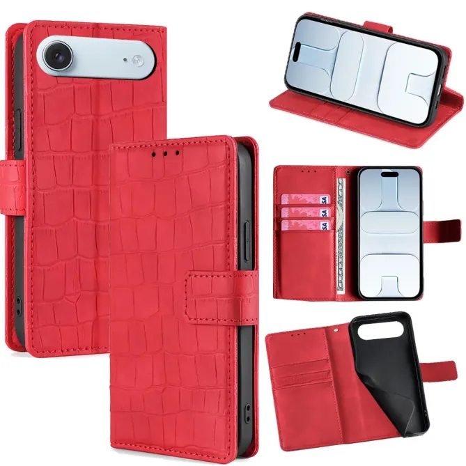 Housse iPhone Air simili cuir effet peau de crocodile