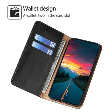Flip cover iPhone Air PURE simili cuir Noir - photo 2