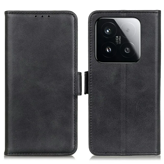 Étui Xiaomi 15T portefeuille revêtement simili cuir mat