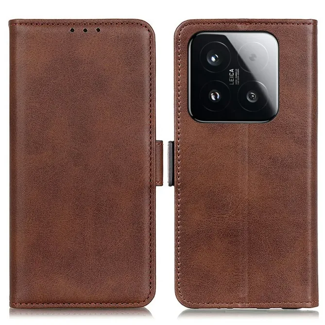 Étui Xiaomi 15T portefeuille revêtement simili cuir mat