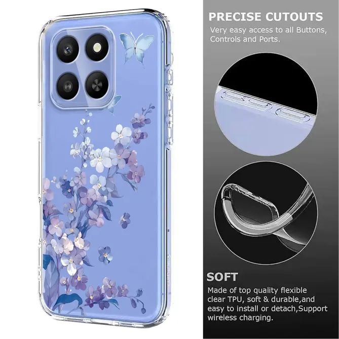 Coque Honor 400 Smart 5G / 4G Fleurs et Papillons